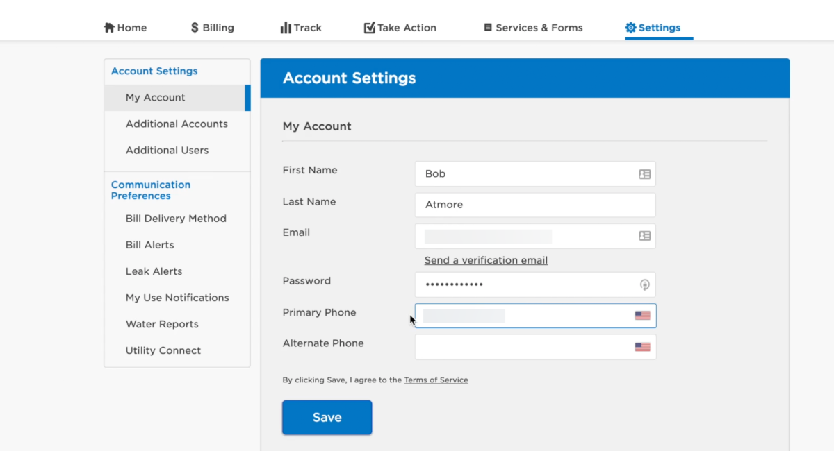 Smart Water Portal Registration: Step 3b